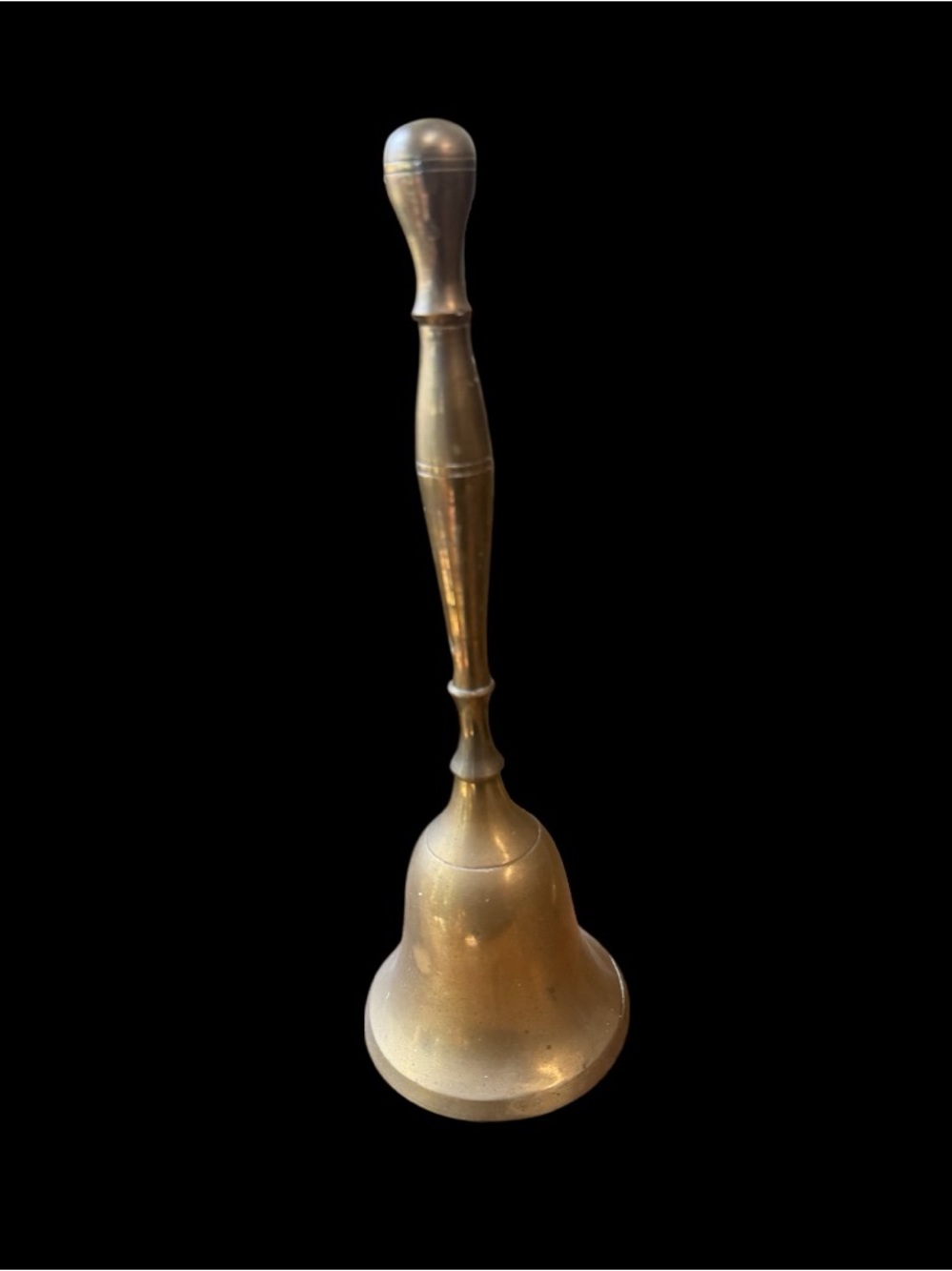 Vintage all brass dinner or school bell. 8.5”